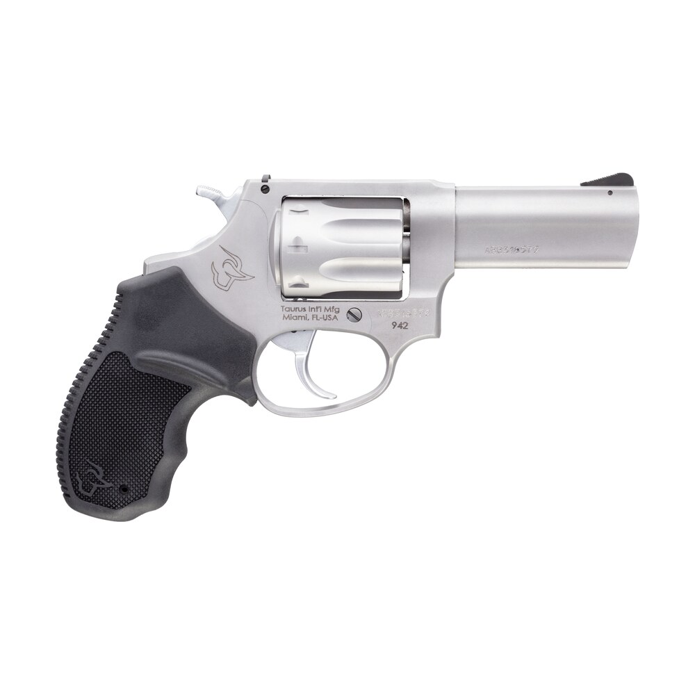 taurus 2942039 942 22 lr 8rd 3" barrel, overall matte finish stainless steel & finger grooved black polymer grip Taurus 2942039 942 22 LR 8rd 3" Sports South item 121956