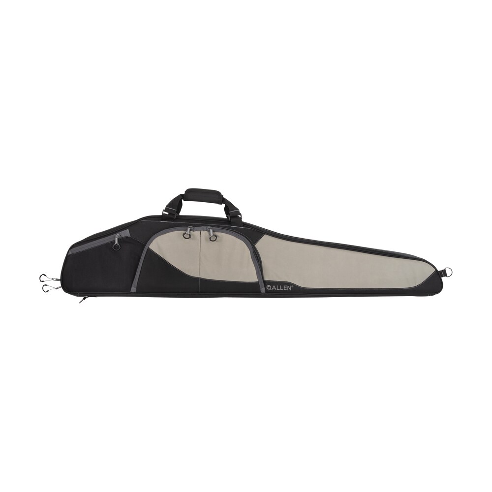 allen 68246 sawatch rifle case 46" black endura w/tan accents, foam padding, accessory pockets, lockable zippers & plush tricot lining Allen 68246 Sawatch Rifle Case 46" Black Endura Sports South item 122408