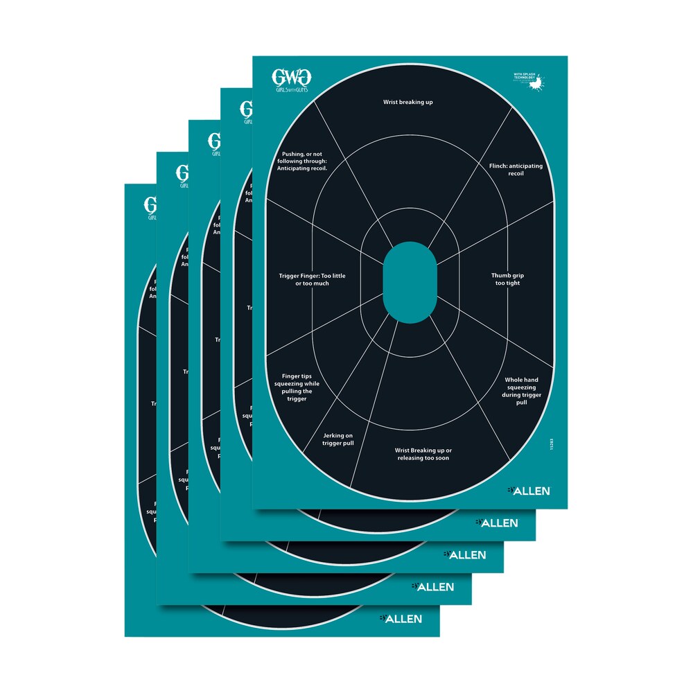 girls with guns 15283 splash self adhesive paper black/teal 12"x18" oval 5 pack Girls With Guns 15283 Splash Self-Adhesive Paper Black/Teal 12"x18" Oval 5 Pack Sports South item 122479