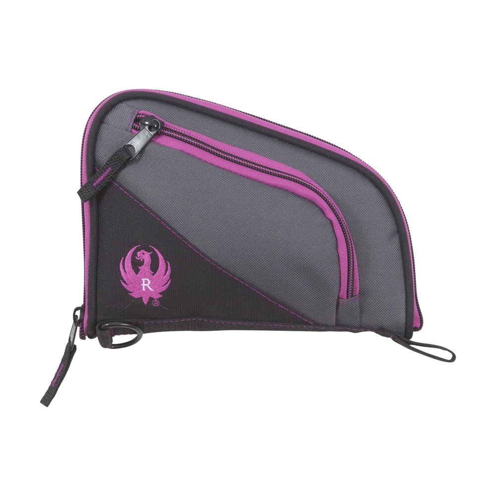ruger 27409 tucson women's handgun case black/gray orchid accents lockable zippers 8" Ruger 27409 Tucson Women's Handgun Case Black/Gray Orchid Accents Lockable Zippers 8" Sports South item 122627