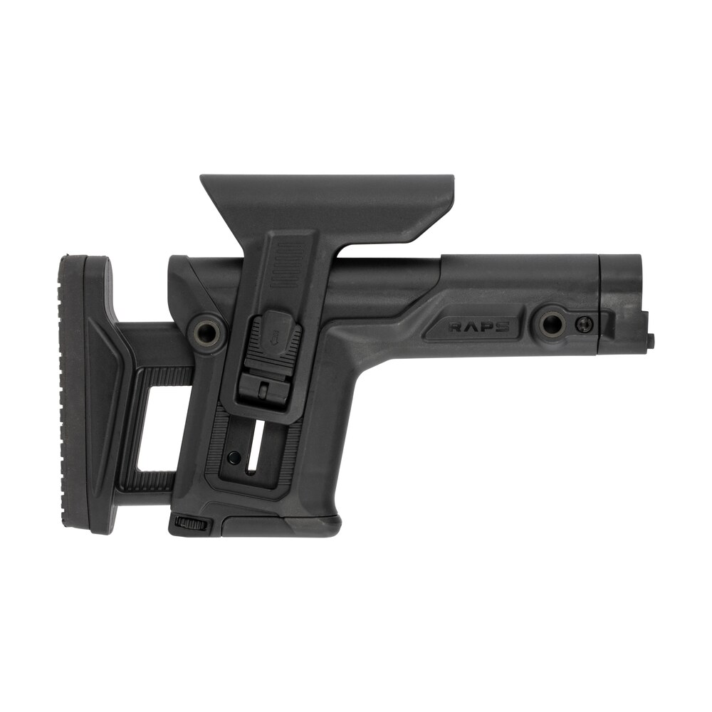 fab defense fxraps raps rapid adjustment precision stock integrated cheek rest & adjustable lop ambidextrous 1latch system black polymer FAB Defense FXRAPS RAPS Rapid Adjustment Precision Stock Integrated Cheek-Rest & Adjustable Sports South item 122694