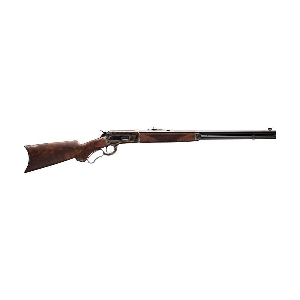 winchester repeating arms 534227171 model 1886 deluxe 45 90 win 8+1 24" brushed polish blued octagon barrel, color case hardened drilled & tapped steel receiver, satin walnut fixed w/pistol grip stock Winchester Repeating Arms 534227171 Model 1886 Deluxe 45-90 Win 8+1 24" Brushed Polish Blued Sports South item 122881