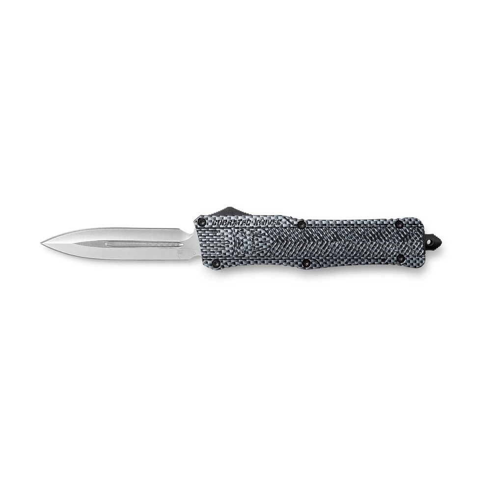 cobratec knives lcfctk1ldns ctk 1 large 3.75" otf drop plain d2 steel blade/carbon fiber aluminum handle features glass breaker includes pocket clip CobraTec Knives LCFCTK1LDNS CTK-1 Large 3.75" OTF Drop Plain D2 Steel Blade/Carbon Fiber Sports South item 123142