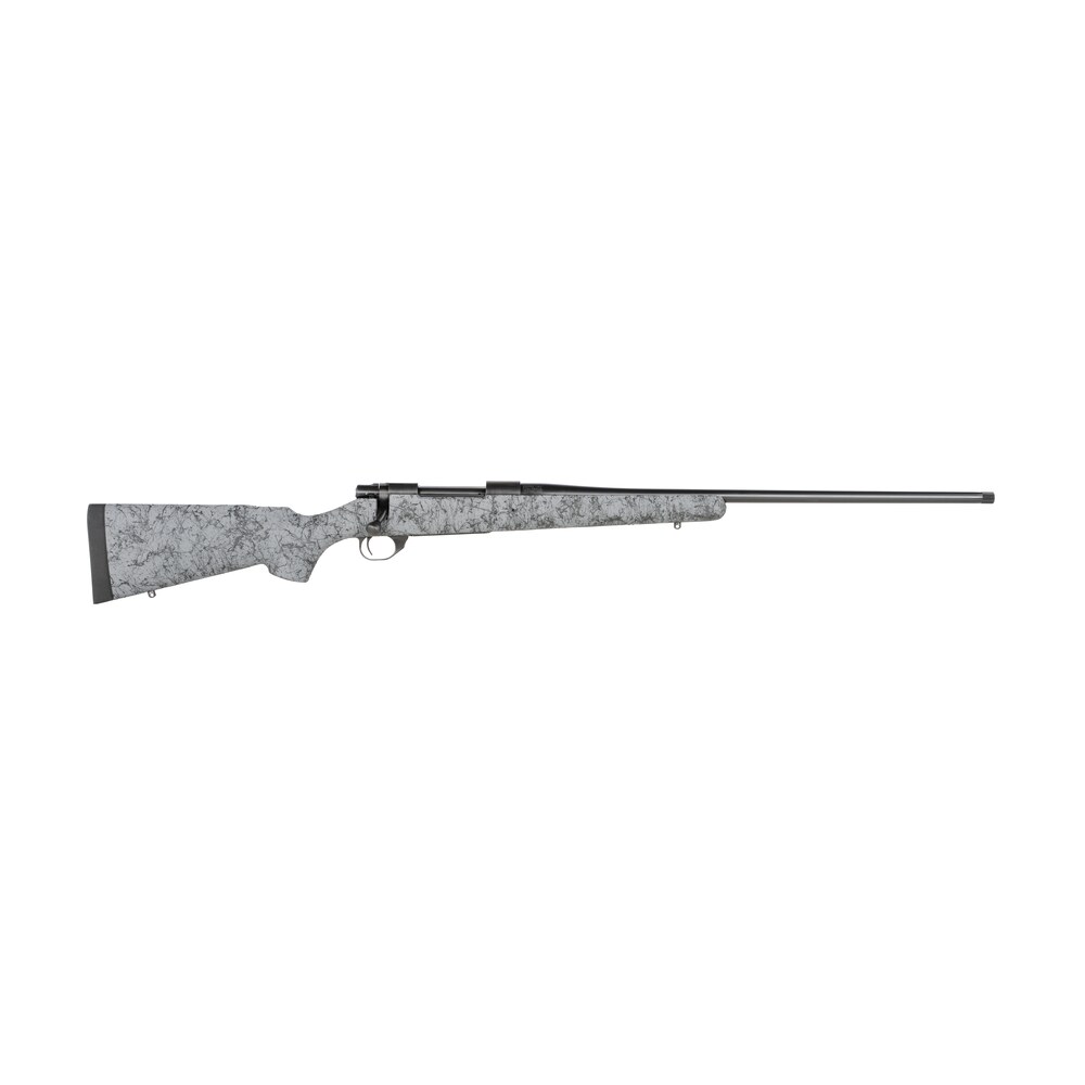 howa hhs43531 m1500 hs precision 300 prc 3+1 24" threaded barrel, black steel receiver, gray w/black webbing hs precision synthetic stock Howa HHS43531 M1500 HS Precision 300 PRC 3+1 24" Threaded Sports South item 123248