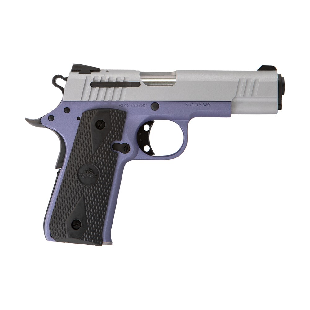 citadel cit380olala m1911 baby compact frame 380 acp 7+1, 3.75" stainless steel barrel, silver serrated steel slide, crushed orchard cerakote aluminum frame w/beavertail, ambidextrous Citadel CIT380OLALA M1911 Baby Compact Frame 380 ACP 7+1, 3.75" Stainless Steel Sports South item 123269