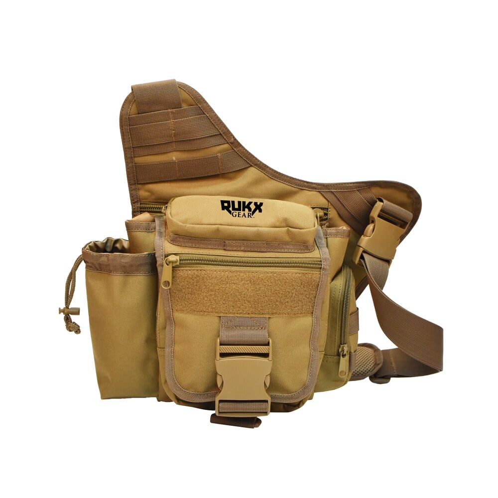 rukx gear atictsbt sling bag tan 600d polyester single strap Rukx Gear ATICTSBT Sling Bag Tan 600D Polyester Single Strap Sports South item 123598