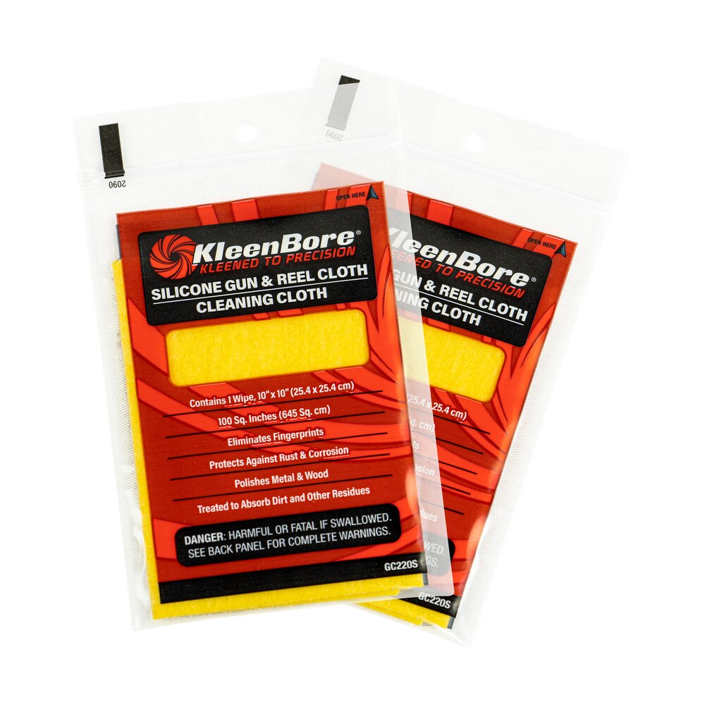 kleenbore gc220p gun & reel silicone cloth 10" treated cotton flannel 10 per pack KleenBore GC220P Gun & Reel Silicone Cloth 10" Treated Cotton Flannel 10 Per Pack Sports South item 123735