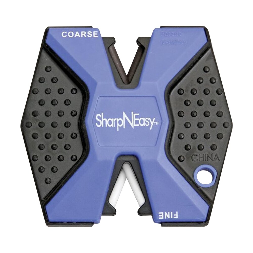 accusharp 334cd sharpneasy 2 step sharpener hand held fine/coarse ceramic stone sharpener plastic handle black/blue 24 AccuSharp 334CD SharpNEasy 2-Step Sharpener Hand Held Fine/Coarse Ceramic Stone Sharpener Sports South item 123784