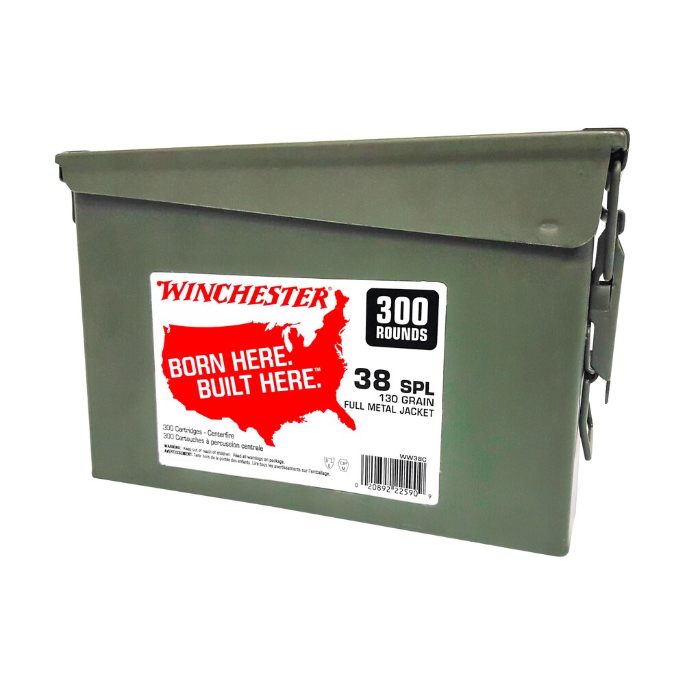 winchester ammo ww38c usa ammo can 38special 130gr full metal jacket 300 per box/2 case Winchester Ammo WW38C USA Ammo Can 38Special 130gr Full Metal Jacket 300 Per Box/2 Case Sports South item 123908