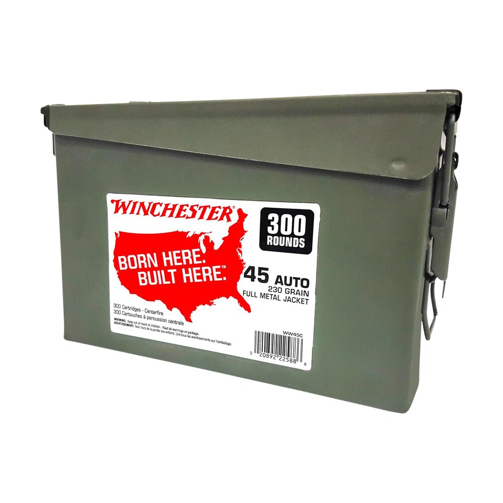 winchester ammo ww45c usa ammo can 45acp 230gr full metal jacket 300 per box/2 case Winchester Ammo WW45C USA Ammo Can 45ACP 230gr Full Metal Jacket 300 Per Box/2 Case Sports South item 123910