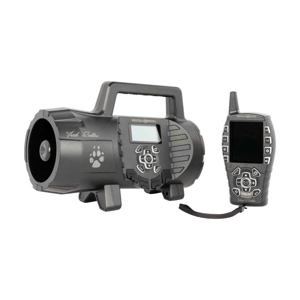 western rivers wrc egc ss eichler single speaker electronic call multiple sounds attracts predators features remote control black plastic Western Rivers WRC-EGC-SS Eichler Single Speaker Electronic Call Multiple Sounds Attracts Sports South item 124129