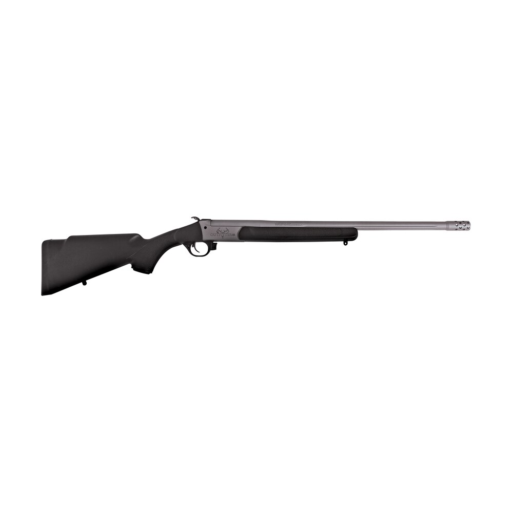 traditions cr451130t outfitter g3 full size 450 bushmaster 1rd 22" stainless cerakote fluted threaded barrel, drilled & tapped steel receiver, fixed black synthetic stock, right hand Traditions CR451130T Outfitter G3 Full Size 450 Bushmaster 1rd 22" Stainless Cerakote Fluted Sports South item 124296