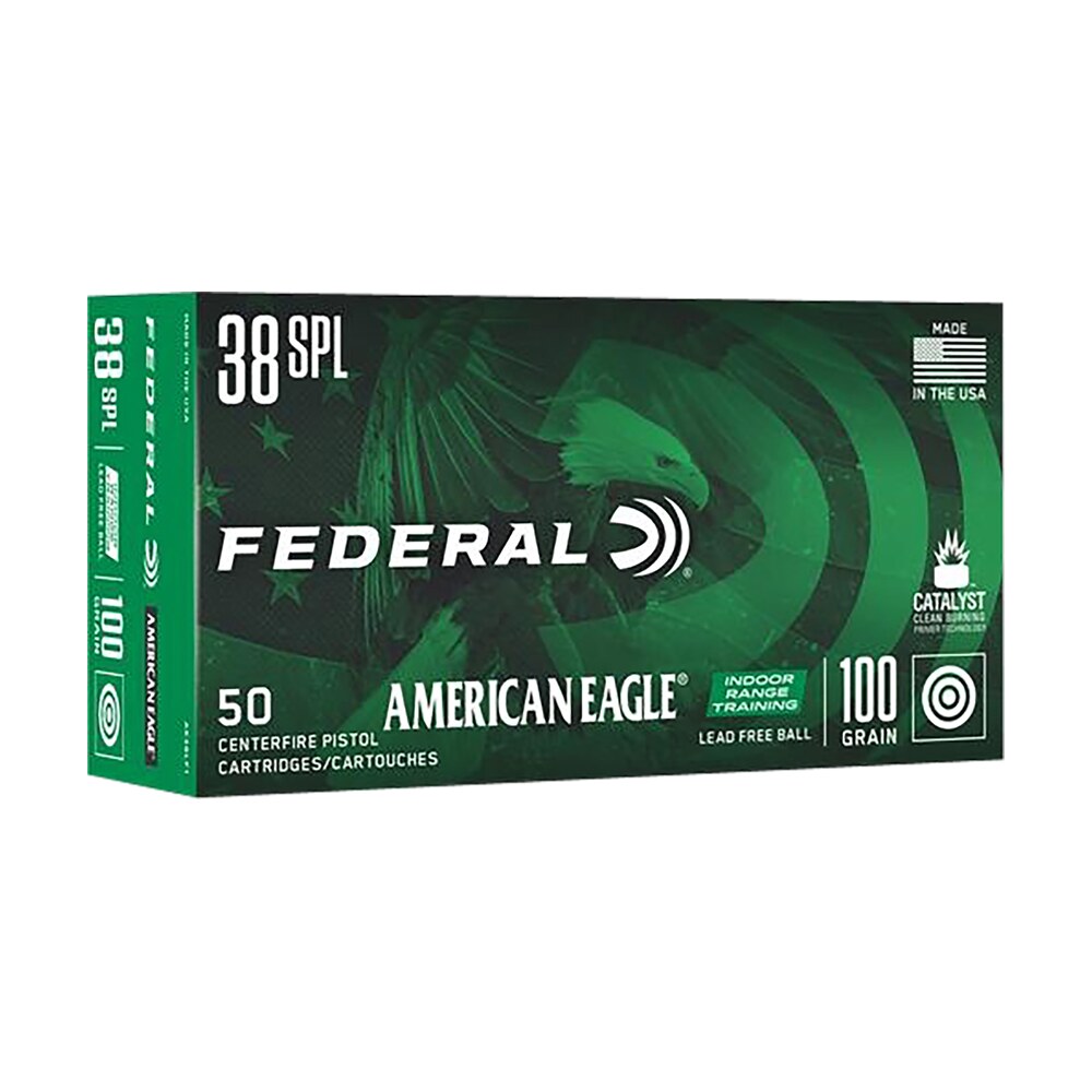 federal ae38lf1 american eagle irt 38special 100gr lead free irt 50 per box/10 case Federal AE38LF1 American Eagle IRT 38Special 100gr Lead Free IRT 50 Per Box/10 Case Sports South item 124322