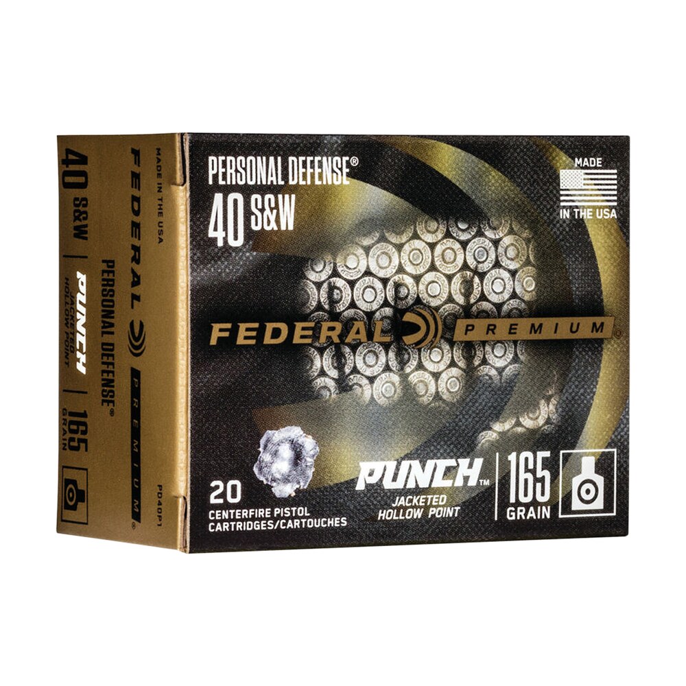 federal pd40p1 punch personal defense 40s&w 165gr jacketed hollow point 20 per box/10 case Federal PD40P1 Punch Personal Defense 40S&W 165gr Jacketed Hollow Point 20 Per Box/10 Case Sports South item 124324