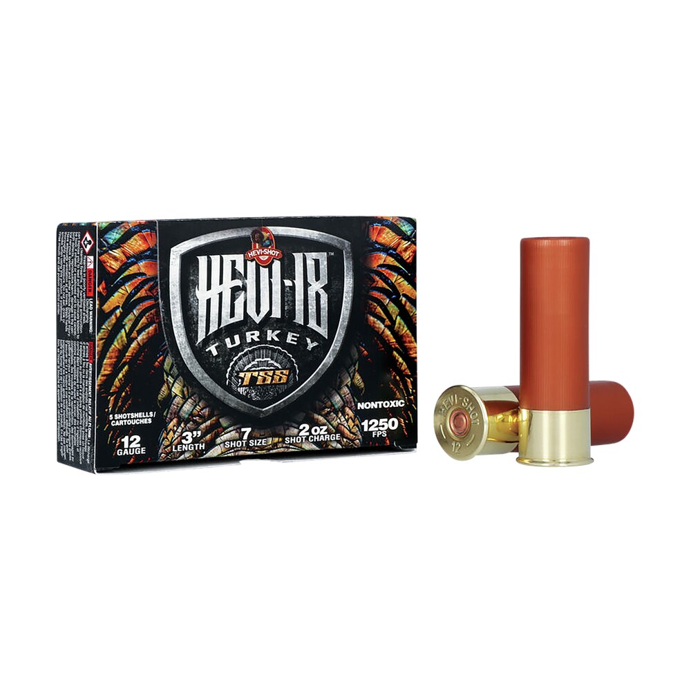 hevi shot hs4007 hevi 18 tss turkey 12gauge 3" 2oz tungsten 7shot 5 per box/10 case HEVI-Shot HS4007 HEVI-18 TSS Turkey 12Gauge 3" 2oz Tungsten 7Shot 5 Per Box/10 Case Sports South item 124442