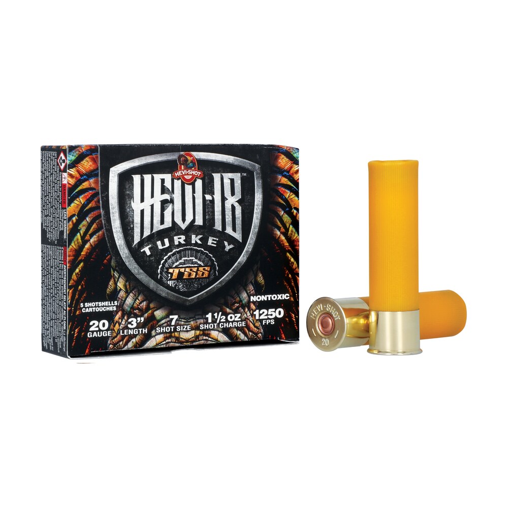 hevi shot hs7007 hevi 18 tss turkey 20gauge 3" 1 1/2oz tungsten 7shot 5 per box/10 case HEVI-Shot HS7007 HEVI-18 TSS Turkey 20Gauge 3" 1 1/2oz Tungsten 7Shot 5 Per Box/10 Case Sports South item 124446