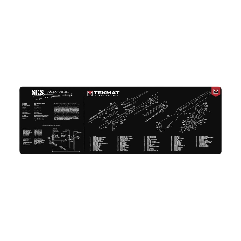 tekmat tekr36sks sks cleaning mat black/white rubber 12"x36" sks parts diagram TekMat TEKR36SKS SKS Cleaning Mat Black/White Rubber 12"x36" SKS Parts Diagram Sports South item 124487
