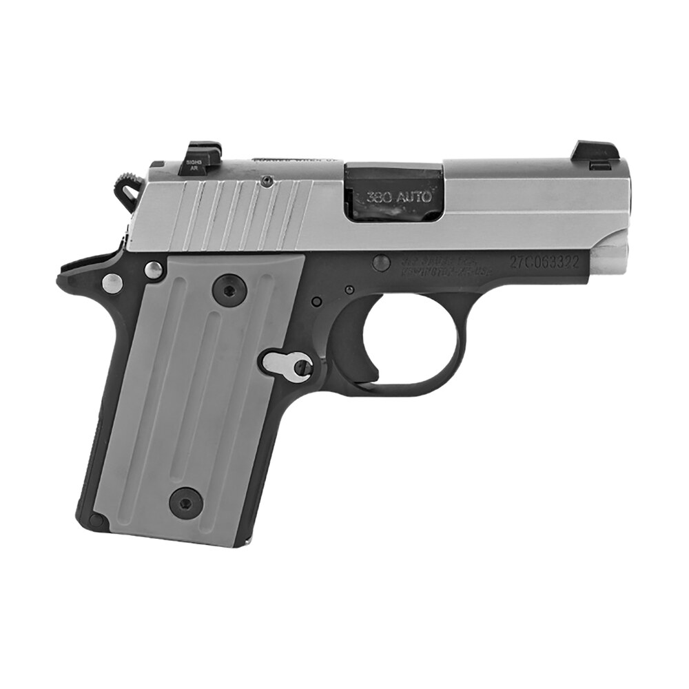 sig sauer 238380tss2ca p238 *ca compliant 380 acp caliber with 2.70" barrel, 6+1 capacity, black hardcoat anodized finish aluminum beavertail frame, serrated stainless steel slide & gray polymer grip Sig Sauer 238380TSS2CA P238 *CA Compliant 380 ACP Caliber Sports South item 124498