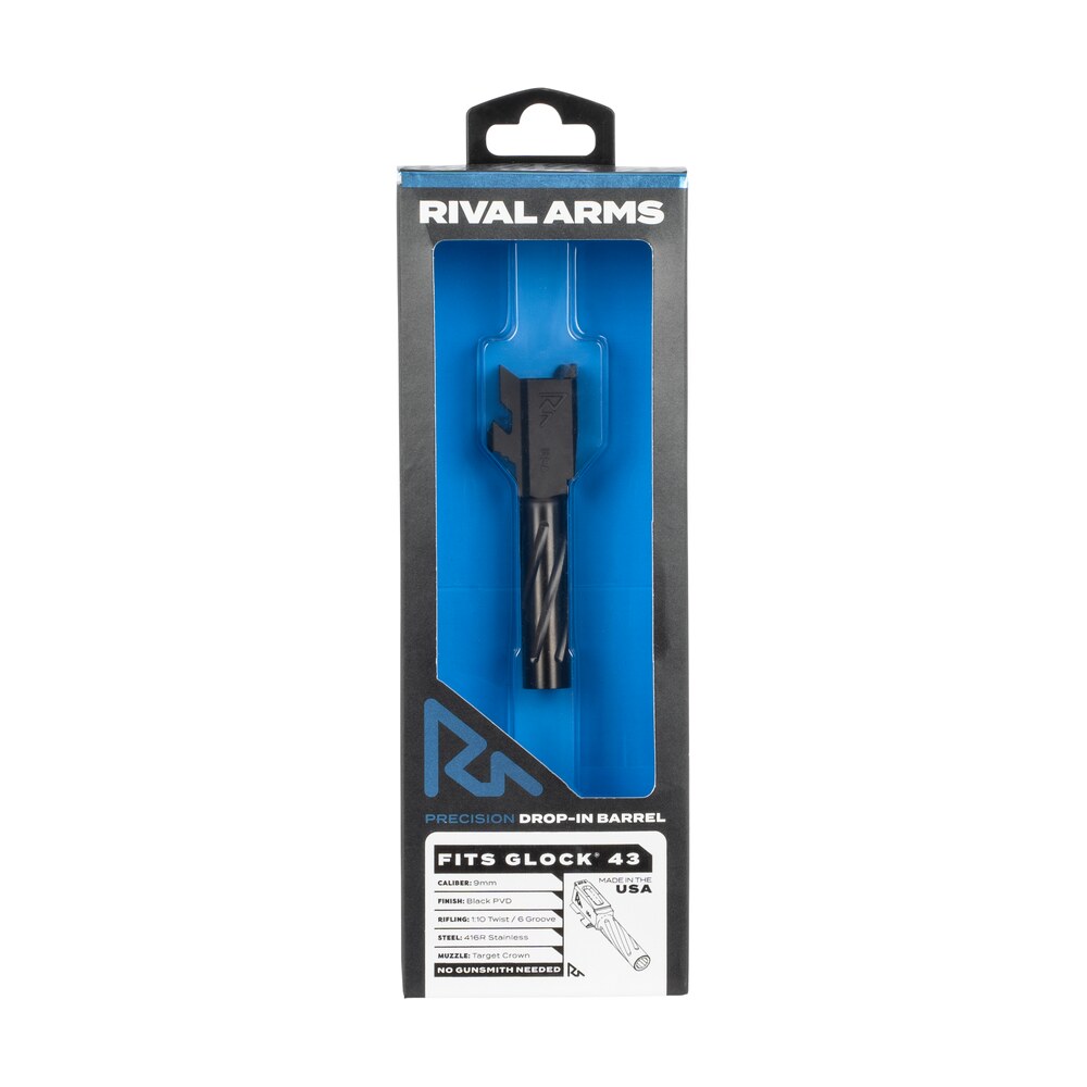rival arms ra20g301a precision v1 match grade 9mm luger compatible w/glock 43, 3.41" black pvd stainless steel Rival Arms RA20G301A Precision V1 Match Grade 9mm Luger Compatible Sports South item 124516