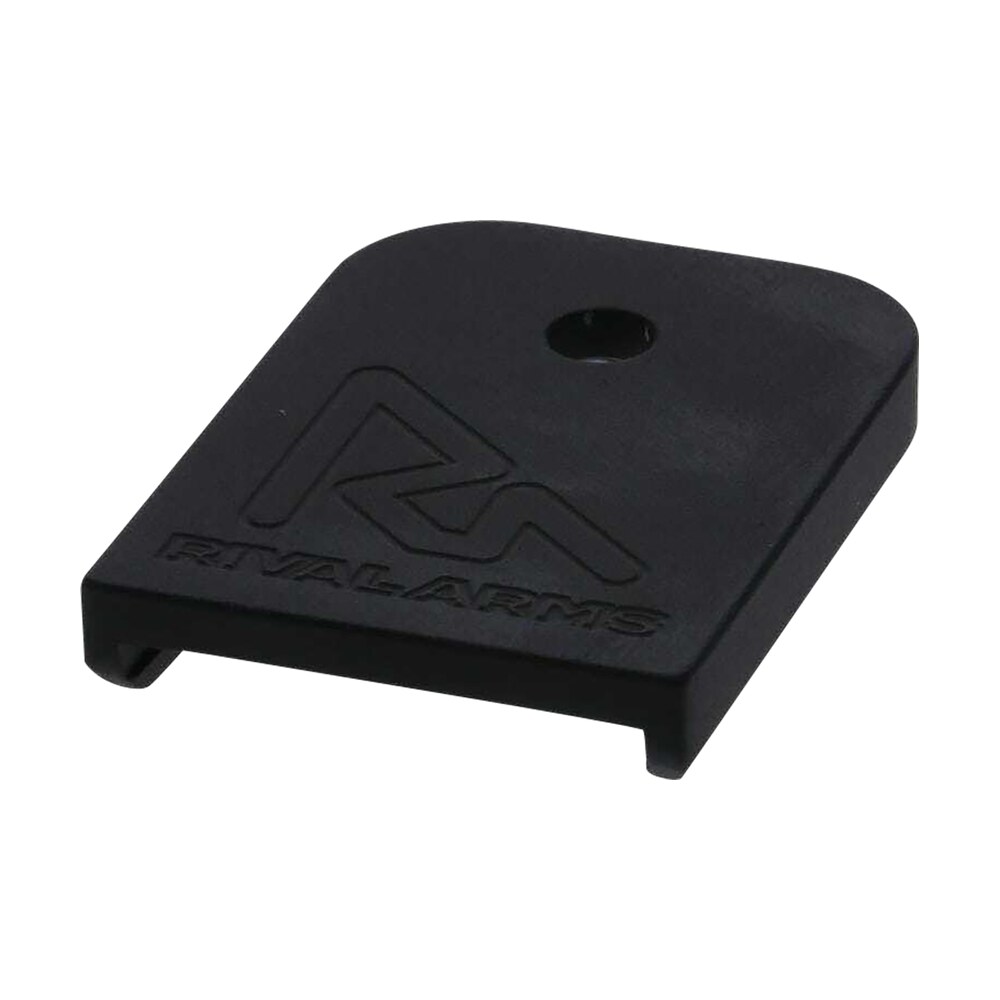 rival arms ra70g001a mag baseplate 9mm luger/40 s&w/357 sig, compatible w/glock (except 36/42/43/48), black aluminum Rival Arms RA70G001A Mag Baseplate 9mm Luger/40 S&W/357 Sig, Compatible Sports South item 124549