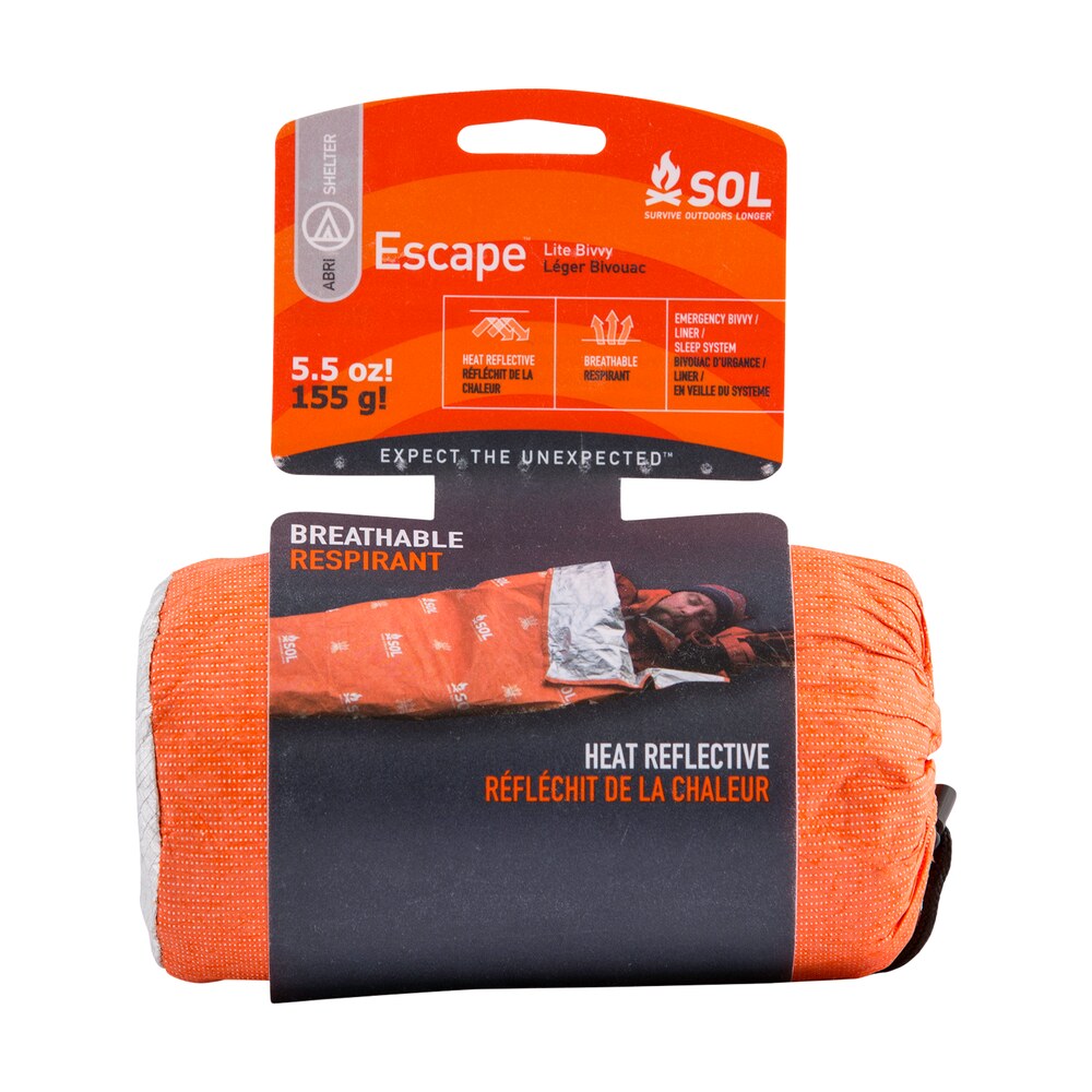 survive outdoors longer 01401227 sol bivvy warmth waterproof orange aluminum coated polyethylene Survive Outdoors Longer 01401227 SOL Bivvy Warmth Waterproof Orange Aluminum-Coated Sports South item 124909