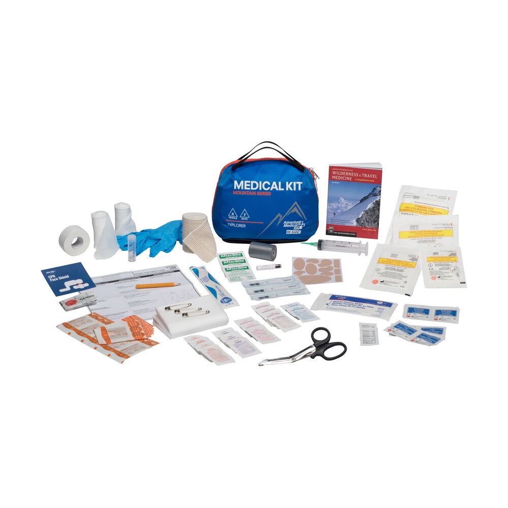 adventure medical kits 01001005 mountain explorer medical kit treats injuries/illnesses water resistant blue Adventure Medical Kits 01001005 Mountain Explorer Medical Kit Treats Injuries/Illnesses Water Sports South item 124916