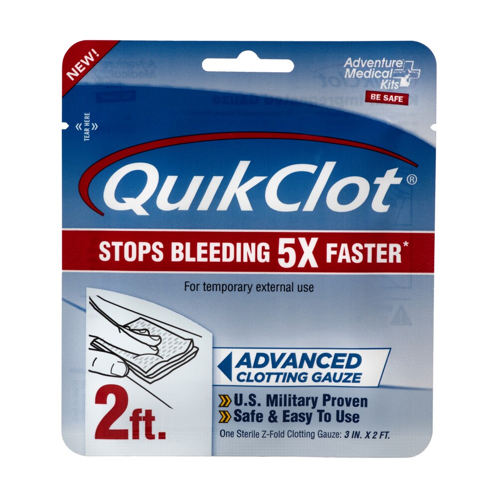 adventure medical kits 50200025 quikclot stop bleeding white clotting gauze Adventure Medical Kits 50200025 QuikClot Stop Bleeding White Clotting Gauze Sports South item 124930
