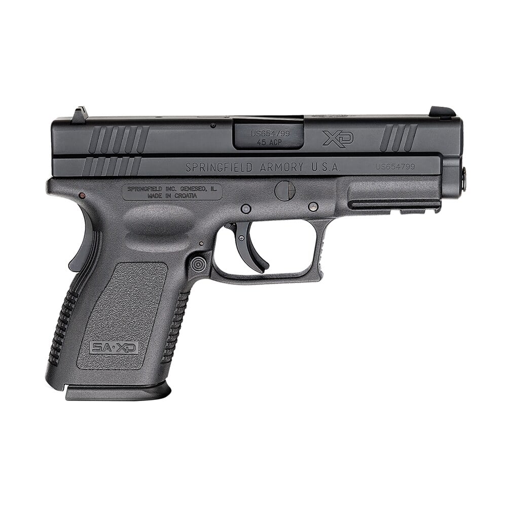 springfield armory xd9645 xd *ca compliant compact frame 45 acp 10+1, 4″ black melonite steel barrel, black melonite serrated steel slide, black polymer frame w/picatinny rail Springfield Armory XD9645 XD *CA Compliant Compact Frame 45 ACP 10+1, 4" Black Melonite Steel Sports South item 12537