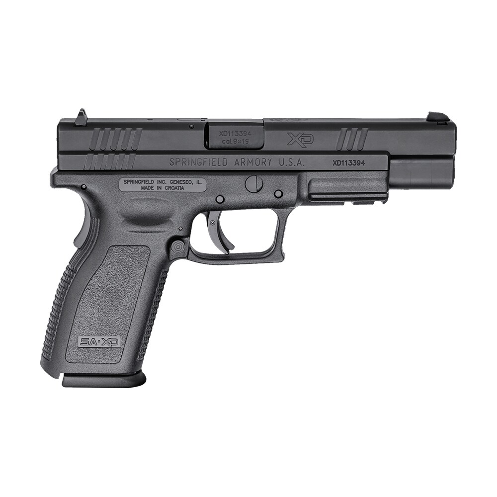 springfield armory xd9401 xd tactical *ca compliant 9mm luger 10+1, 5″ black melonite steel barrel, black melonite long/serrated steel slide, black polymer frame w/picatinny rail Springfield Armory XD9401 XD Tactical *CA Compliant 9mm Luger 10+1, 5" Black Melonite Steel Sports South item 12554