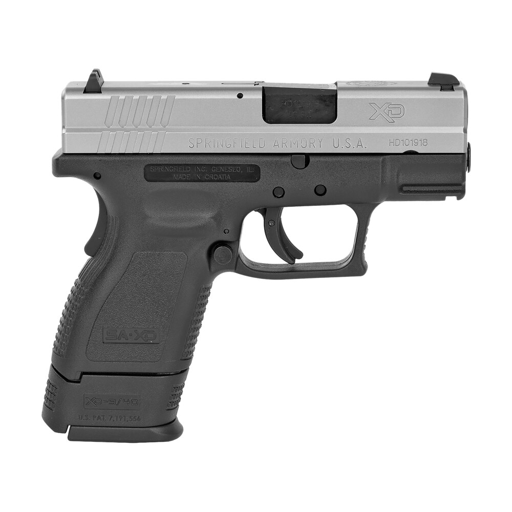 springfield armory xd9822 xd *ca compliant sub compact frame 40 s&w 9+1, 3″ black melonite steel barrel, serrated stainless steel slide, black polymer frame w/picatinny rail Springfield Armory XD9822 XD *CA Compliant Sub-Compact Frame 40 S&W 9+1, 3" Black Melonite Sports South item 12556