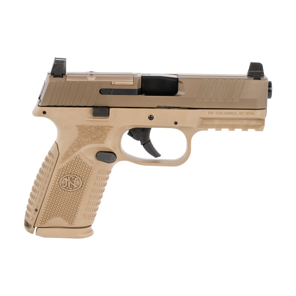 fn 66100742 509m mrd mid size 9mm luger 10+1 4" black recessed crown barrel, flat dark earth pvd optic ready/serrated steel slide, flat dark earth polymer frame w/picatinny rail, ambidextrous FN 66100742 509M MRD Mid-Size 9mm Luger 10+1 4" Black Recessed Crown Sports South item 125563