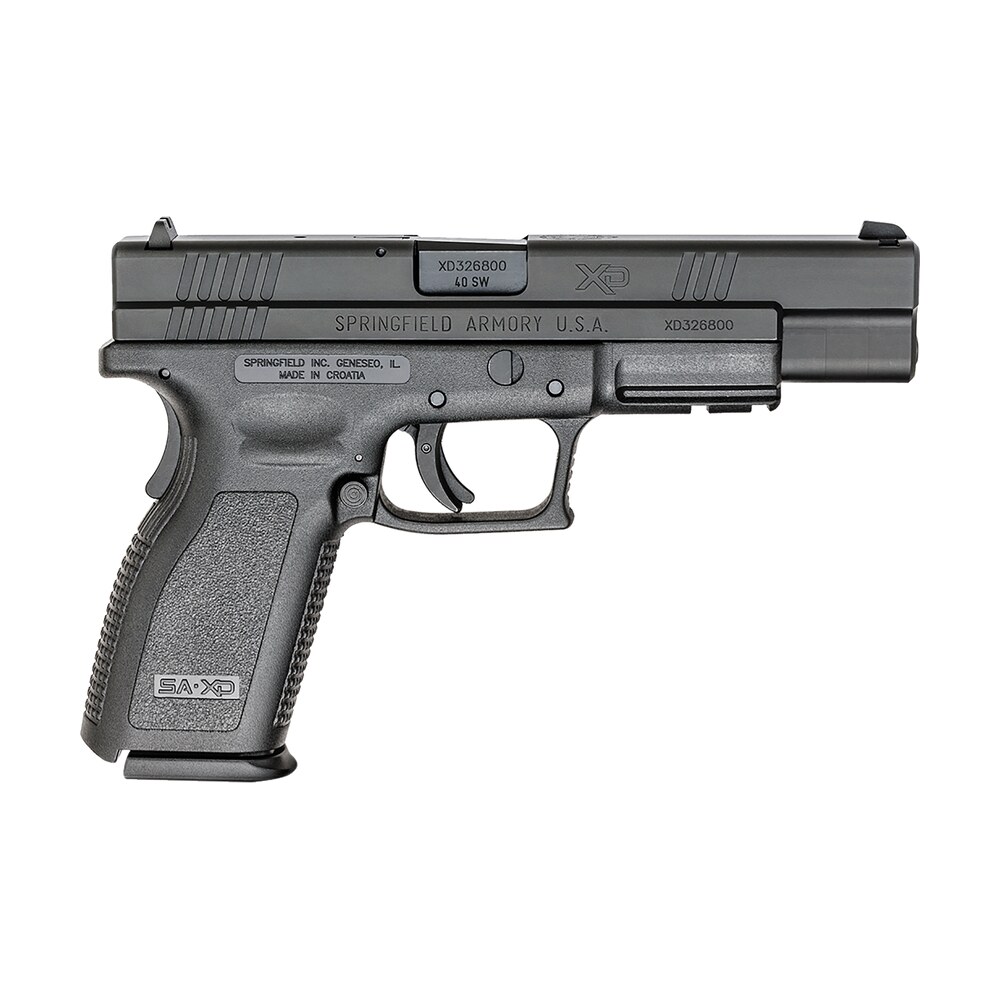springfield armory xd9402 xd tactical *ca compliant 40 s&w 10+1 5″ black melonite steel barrel & serrated steel slide, black polymer frame w/picatinny rail Springfield Armory XD9402 XD Tactical *CA Compliant 40 S&W 10+1 5" Black Melonite Steel Sports South item 12562