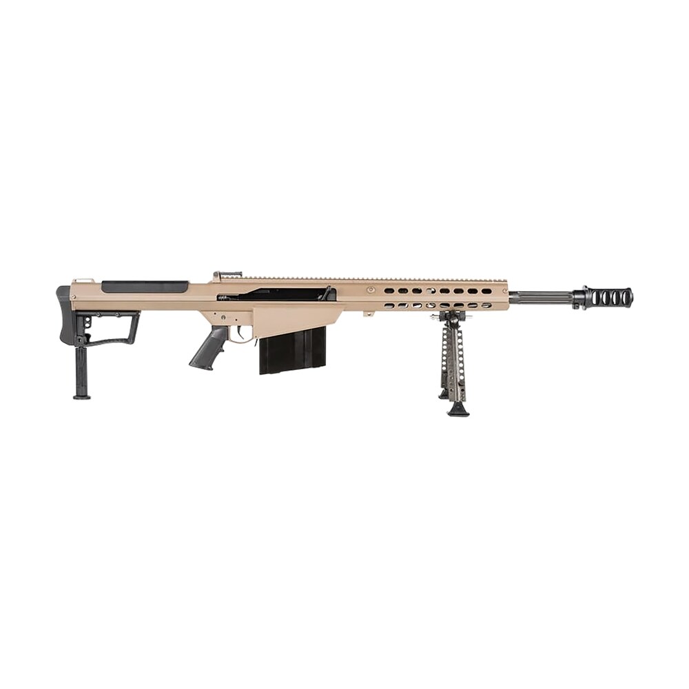 barrett 18066 m107a1 50 bmg 20" 10+1 flat dark earth cerakote flat dark earth fixed with sorbothane recoil pad stock black polymer grip Barrett 18066 M107A1 50 BMG 20" 10+1 Flat Dark Earth Cerakote Flat Dark Earth Fixed Sports South item 125730