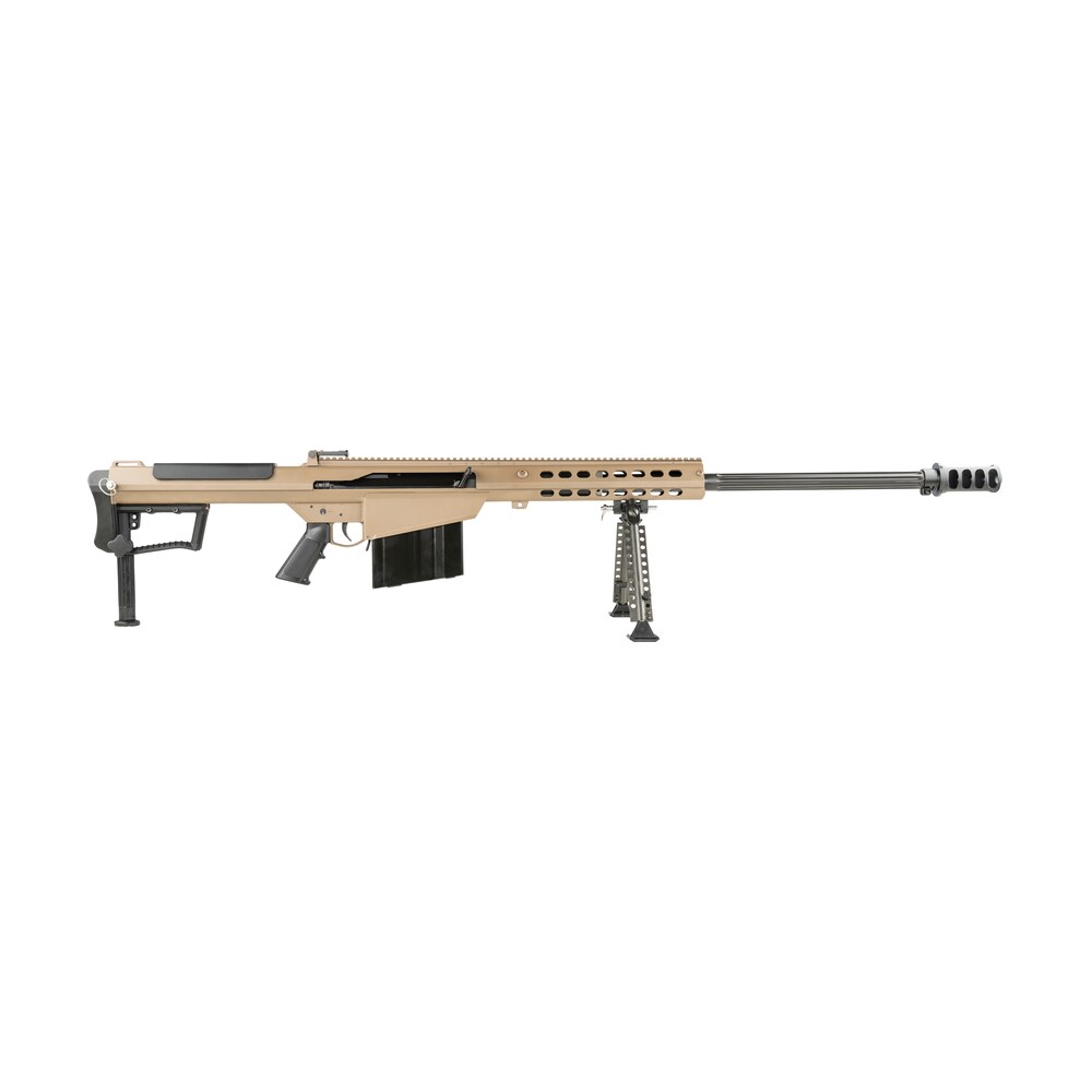 barrett 18065 m107a1 50 bmg 29" 10+1 flat dark earth cerakote flat dark earth fixed with sorbothane recoil pad stock black polymer grip Barrett 18065 M107A1 50 BMG 29" 10+1 Flat Dark Earth Cerakote Flat Dark Earth Fixed Sports South item 125731