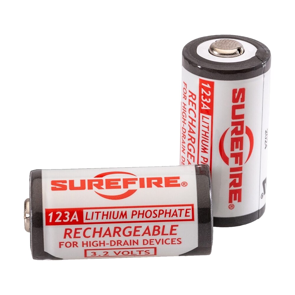 surefire sflfp123 123a batteries white/black 3.2 volts 450 mah (2) single pack rechargeable SureFire SFLFP123 123A Batteries White/Black 3.2 Volts 450 mAh (2) Single Pack Rechargeable Sports South item 125758
