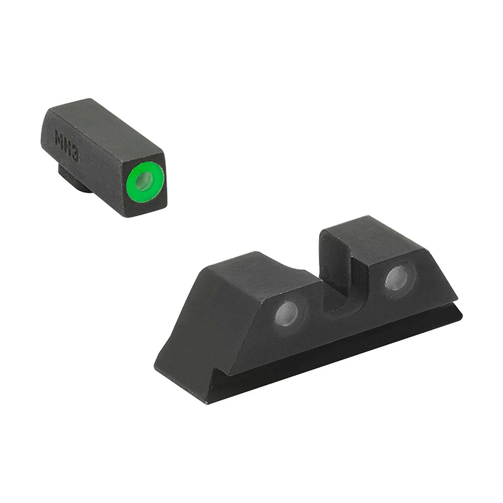 meprolight usa 402243111 hyper bright sight set green tritium/black frame compatible w/glock 17/17l/19/22/23, post/dovetail mount Meprolight USA 402243111 Hyper-Bright Sight Set Green Tritium/Black Frame Compatible Sports South item 126240
