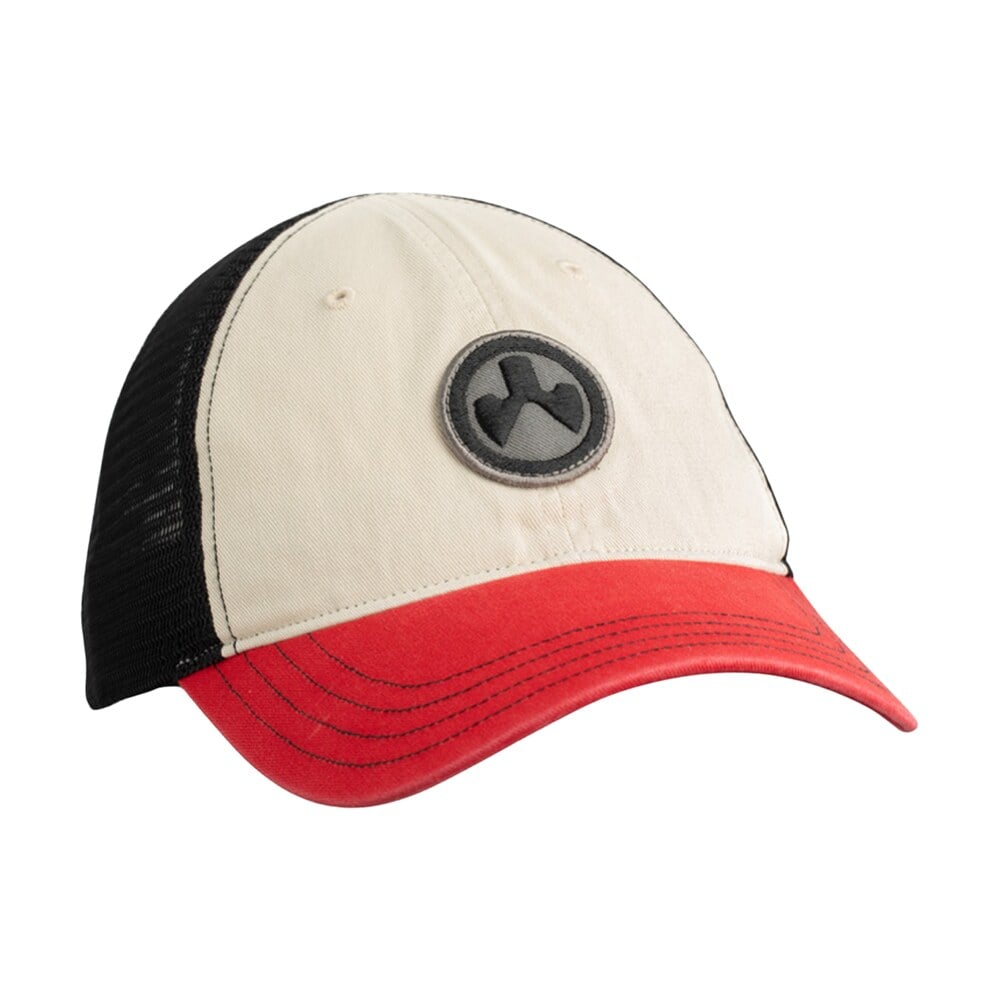 magpul mag1105 110 icon patch trucker hat stone/red/black adjustable snapback osfa unstructured Magpul MAG1105-110 Icon Patch Trucker Hat Stone/Red/Black Adjustable Snapback OSFA Unstructured Sports South item 126260