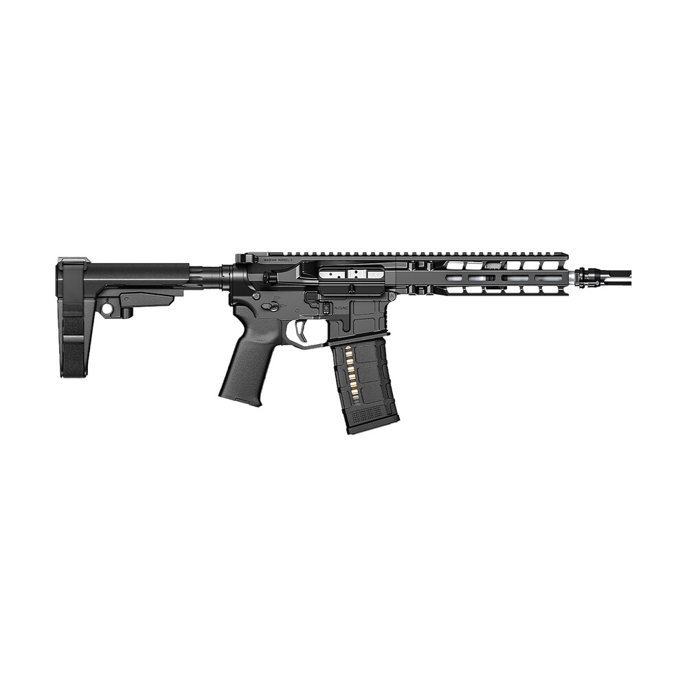 radian weapons r0052 model 1 pistol 300 blackout 30+1 9", black, billet rec, m lok handguard, smooth buffer tube (no brace), magpul grip, ambi controls, dead air qd flash hider, adj. trigger Radian Weapons R0052 Model 1 Pistol 300 Blackout 30+1 9", Black, Billet Rec, M-Lok Handguard, Sports South item 126442
