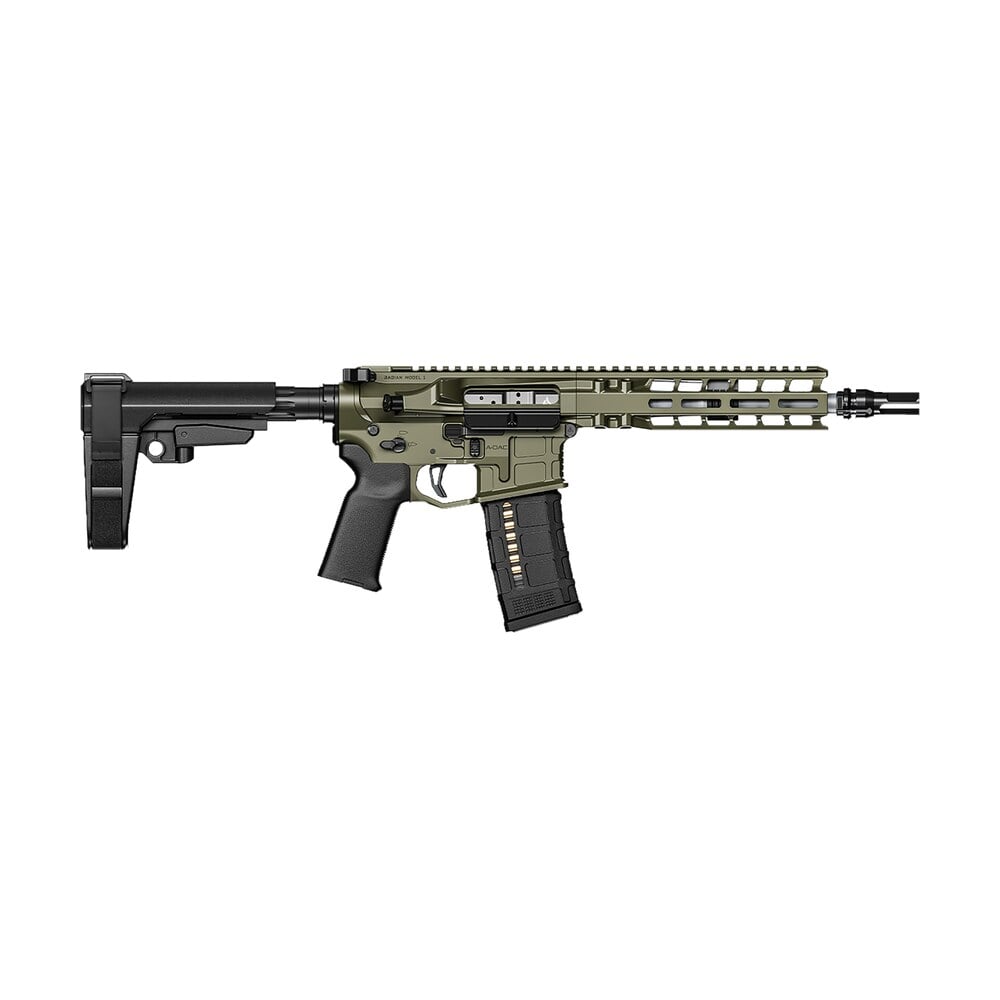 radian weapons r0505 model 1 pistol 300 blackout 30+1 9", od green billet rec/m lok handguard, smooth buffer tube (no brace), magpul grip, ambi controls, dead air qd flash hider, adj. trigger Radian Weapons R0505 Model 1 Pistol 300 Blackout 30+1 9", OD Green Billet Rec/M-Lok Handguard, Sports South item 126445
