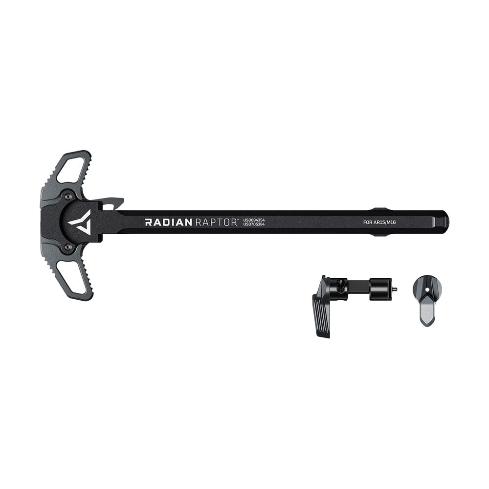 radian weapons r0664 raptor charging handle & 45/90 talon safety, radian gray, ambi controls, fits mil spec ar 15/m16 platform Radian Weapons R0664 Raptor Charging Handle & 45/90 Talon Safety, Radian Gray, Ambi Sports South item 126489
