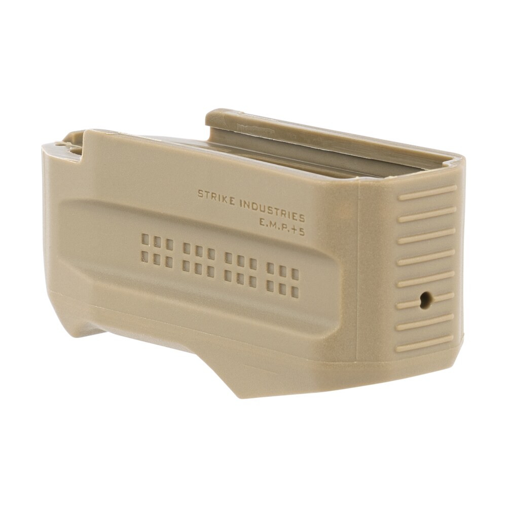 strike industries emp+5fde enhanced magazine plate made of polymer with flat dark earth finish for magpul pmag gen m3 (adds 5rds) Strike Industries EMP+5FDE Enhanced Magazine Plate made of Polymer Sports South item 126726