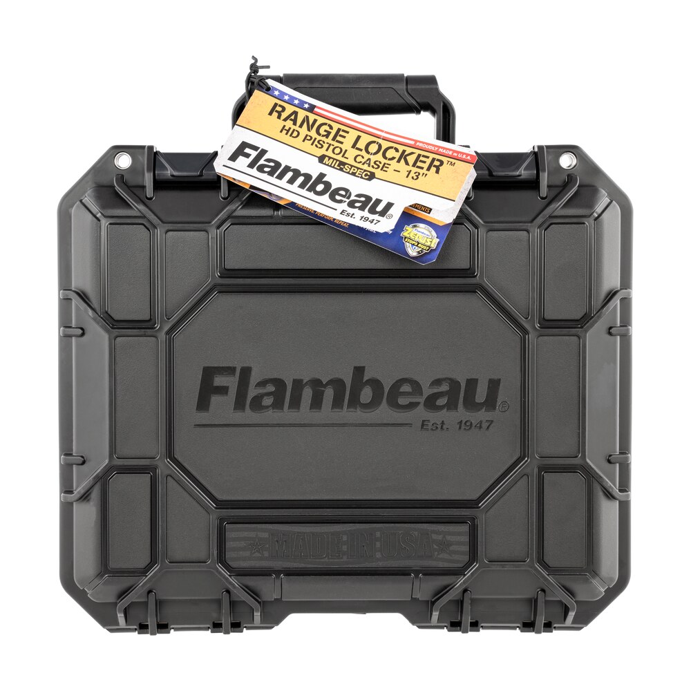 flambeau 1312sn range locker hd pistol case black polymer holds full size/multiple compact handguns Flambeau 1312SN Range Locker HD Pistol Case Black Polymer Holds Full Size/Multiple Compact Sports South item 126748