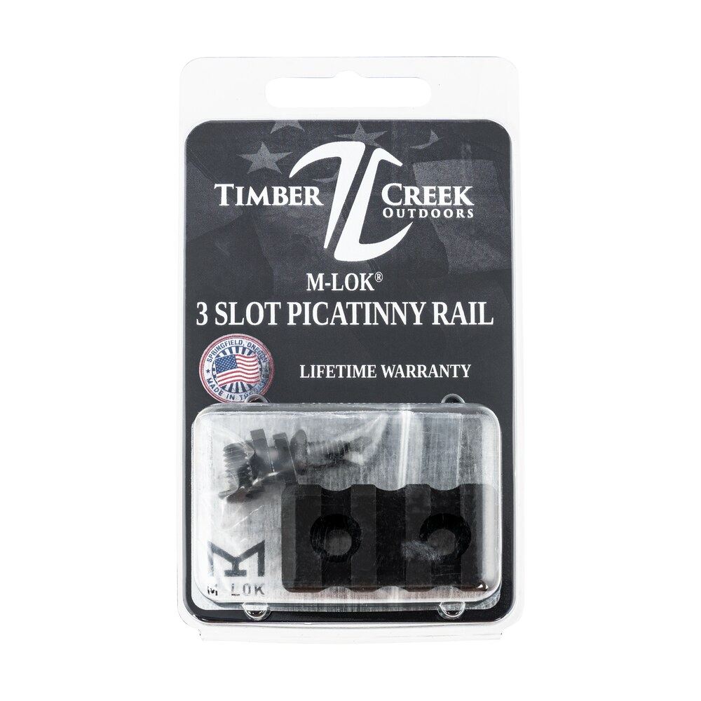 timber creek outdoors m3sprbl m lok 3 slot picatinny rail black anodized Timber Creek Outdoors M3SPRBL M-LOK 3 Slot Picatinny Rail Black Anodized Sports South item 126955