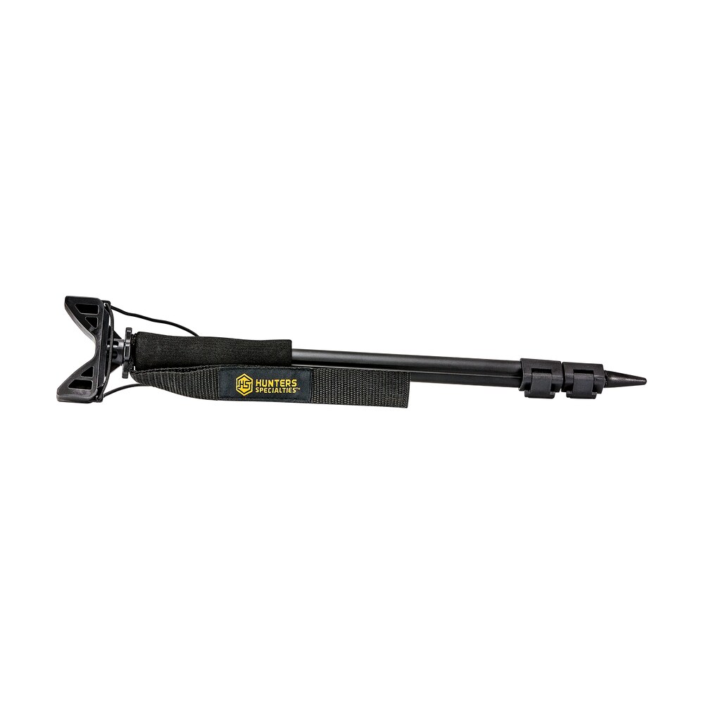 hunters specialties 00611 shooter's stick monopod made of aluminum with black finish, 17 36" vertical adjustment, contoured gun rest, wrist strap & quick release leg locks Hunters Specialties 00611 Shooter's Stick Monopod made of Aluminum Sports South item 127581