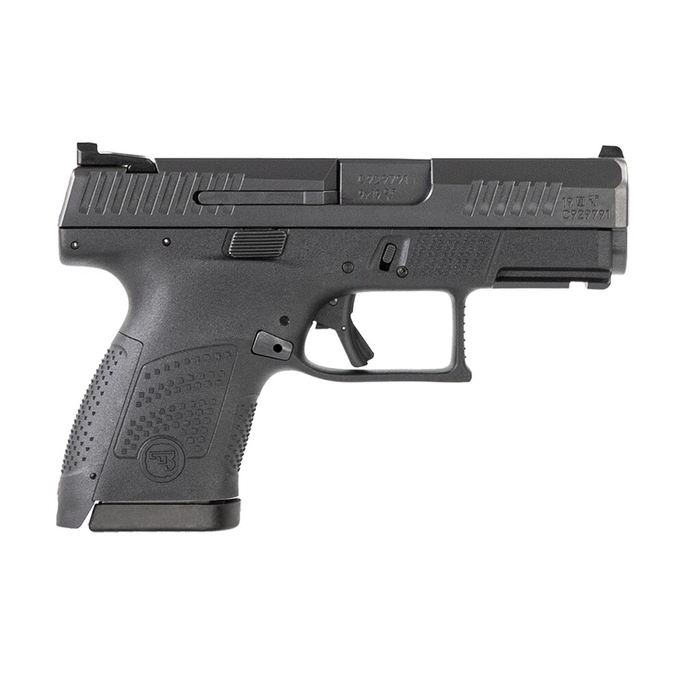 cz usa 91560 p 10 s 9mm luger 12+1 3.50" black steel barrel, black nitride serrated steel slide, black polymer frame w/picatinny rail, black interchangeable backstrap grip, ambidextrous CZ-USA 91560 P-10 S 9mm Luger 12+1 3.50" Black Steel Sports South item 127748