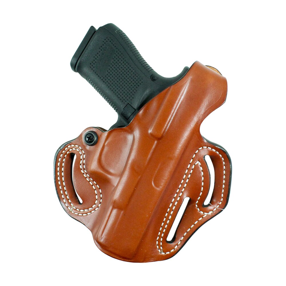 desantis gunhide 001ta21z0 thumb break scabbard owb tan leather belt slide fits 1911 fits 5" barrel right hand DeSantis Gunhide 001TA21Z0 Thumb Break Scabbard OWB Tan Leather Belt Slide Sports South item 127842
