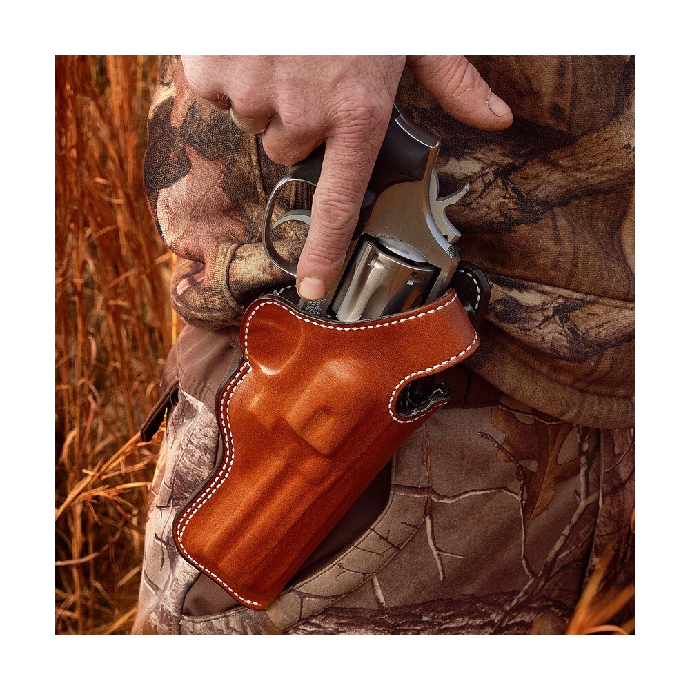desantis gunhide 016tc5lz0 dual angle hunter owb tan leather belt slide fits glock 40 right hand DeSantis Gunhide 016TC5LZ0 Dual Angle Hunter OWB Tan Leather Belt Slide Sports South item 127849