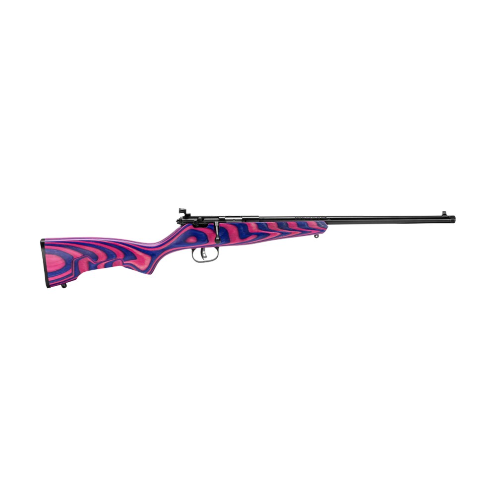 savage arms 13797 rascal youth 22 lr 1rd 16.12" matte blued barrel, matte blued carbon steel receiver, boyd's minimalist pink & purple hybrid laminate stock, right hand Savage Arms 13797 Rascal Youth 22 LR 1rd 16.12" Matte Blued Sports South item 127918
