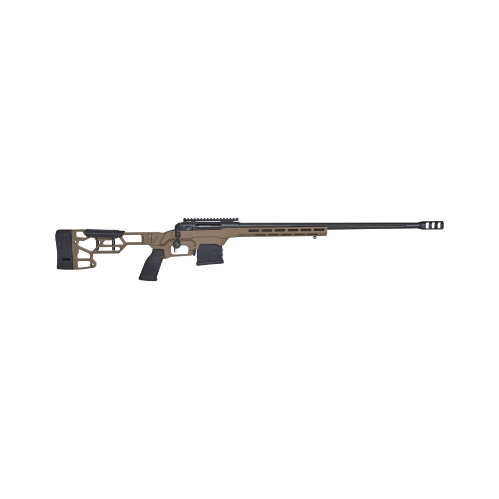 savage arms 57593 110 precision 300 prc 5+1 24", matte black rec/barrel, flat dark earth cerakote mdt lss xl chassis, polymer grip *self timing taper aligned muzzlebrake (short action calibers only) Savage Arms 57593 110 Precision 300 PRC 5+1 24", Matte Black Rec/Barrel, Flat Dark Earth Sports South item 127937