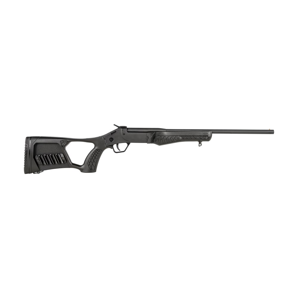 rossi ssp1bk tuffy single shot youth 410 gauge break open 3" 1rd 18.50" matte black barrel, matte black steel receiver, black synthetic thumbhole stock w/shell holder, right hand Rossi SSP1BK Tuffy Single Shot Youth 410 Gauge Break Open 3" 1rd 18.50" Matte Black Sports South item 128007